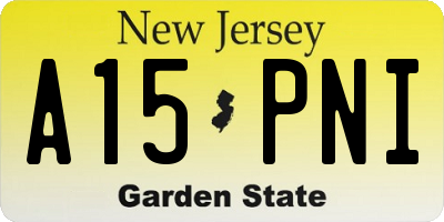 NJ license plate A15PNI