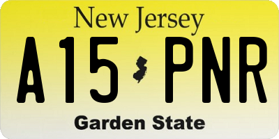 NJ license plate A15PNR