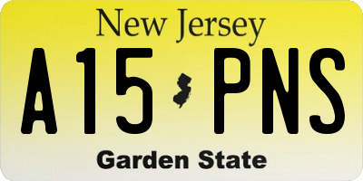 NJ license plate A15PNS