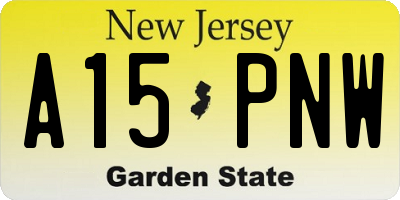 NJ license plate A15PNW
