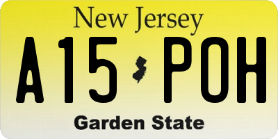 NJ license plate A15POH