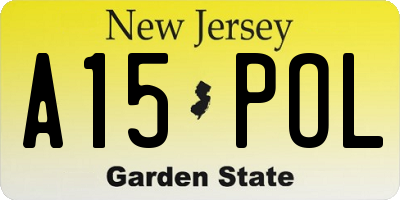 NJ license plate A15POL
