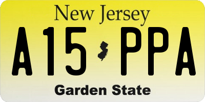 NJ license plate A15PPA