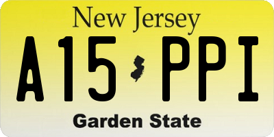NJ license plate A15PPI