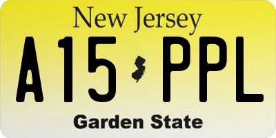NJ license plate A15PPL