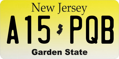 NJ license plate A15PQB