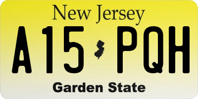 NJ license plate A15PQH