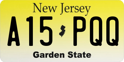 NJ license plate A15PQQ