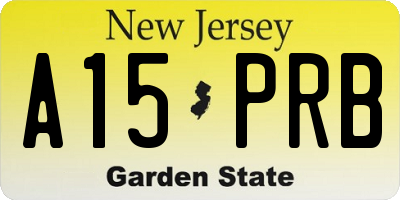 NJ license plate A15PRB