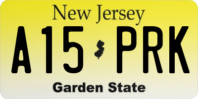 NJ license plate A15PRK