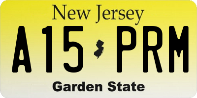 NJ license plate A15PRM