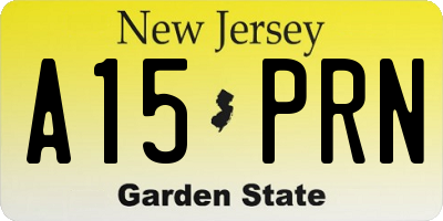 NJ license plate A15PRN