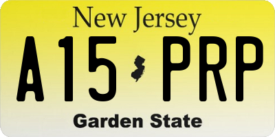 NJ license plate A15PRP