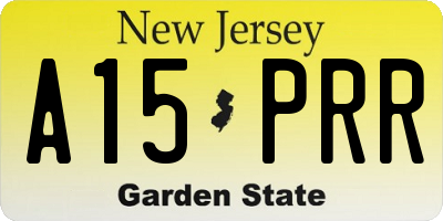 NJ license plate A15PRR