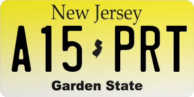 NJ license plate A15PRT
