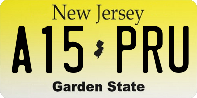 NJ license plate A15PRU