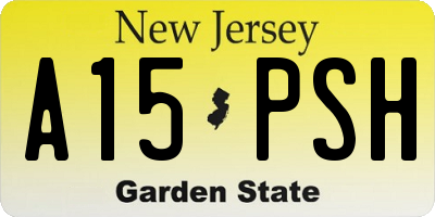 NJ license plate A15PSH