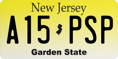 NJ license plate A15PSP