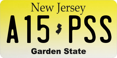 NJ license plate A15PSS