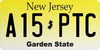 NJ license plate A15PTC