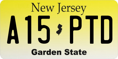 NJ license plate A15PTD