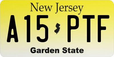 NJ license plate A15PTF