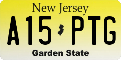 NJ license plate A15PTG