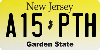 NJ license plate A15PTH