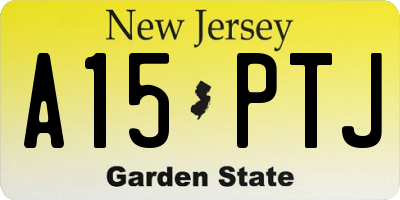 NJ license plate A15PTJ