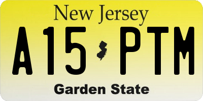 NJ license plate A15PTM