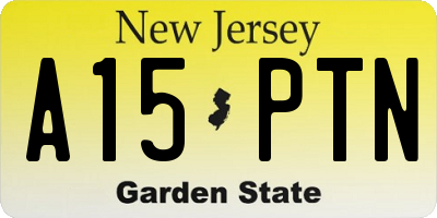 NJ license plate A15PTN