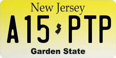NJ license plate A15PTP