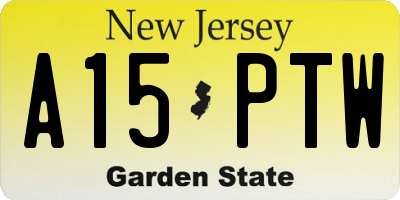NJ license plate A15PTW