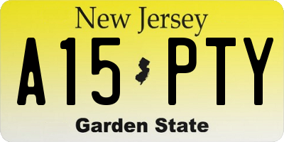 NJ license plate A15PTY