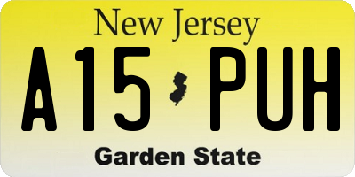 NJ license plate A15PUH