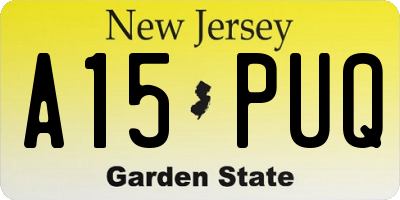 NJ license plate A15PUQ
