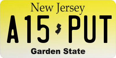 NJ license plate A15PUT