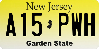 NJ license plate A15PWH