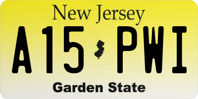 NJ license plate A15PWI