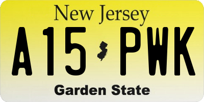 NJ license plate A15PWK