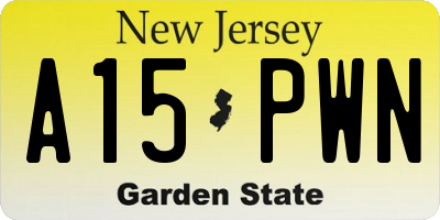NJ license plate A15PWN