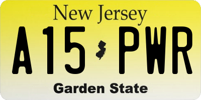 NJ license plate A15PWR