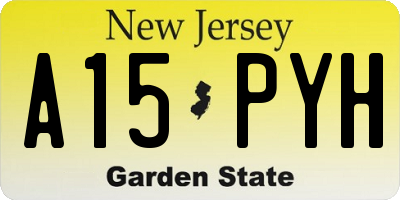 NJ license plate A15PYH