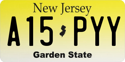 NJ license plate A15PYY