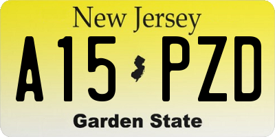NJ license plate A15PZD