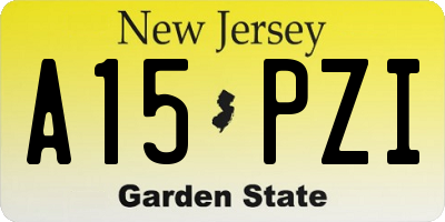 NJ license plate A15PZI