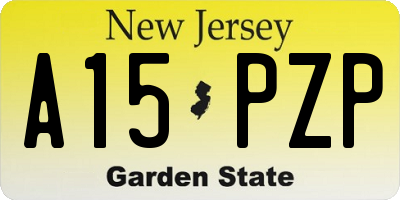 NJ license plate A15PZP