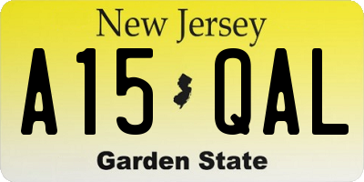 NJ license plate A15QAL