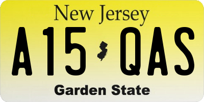 NJ license plate A15QAS