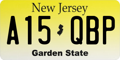 NJ license plate A15QBP